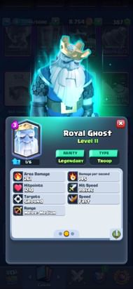 The Royal Ghost card (Image via Supercell)